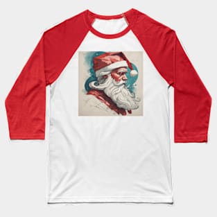 SANTA CLAUS illusrator design art Baseball T-Shirt